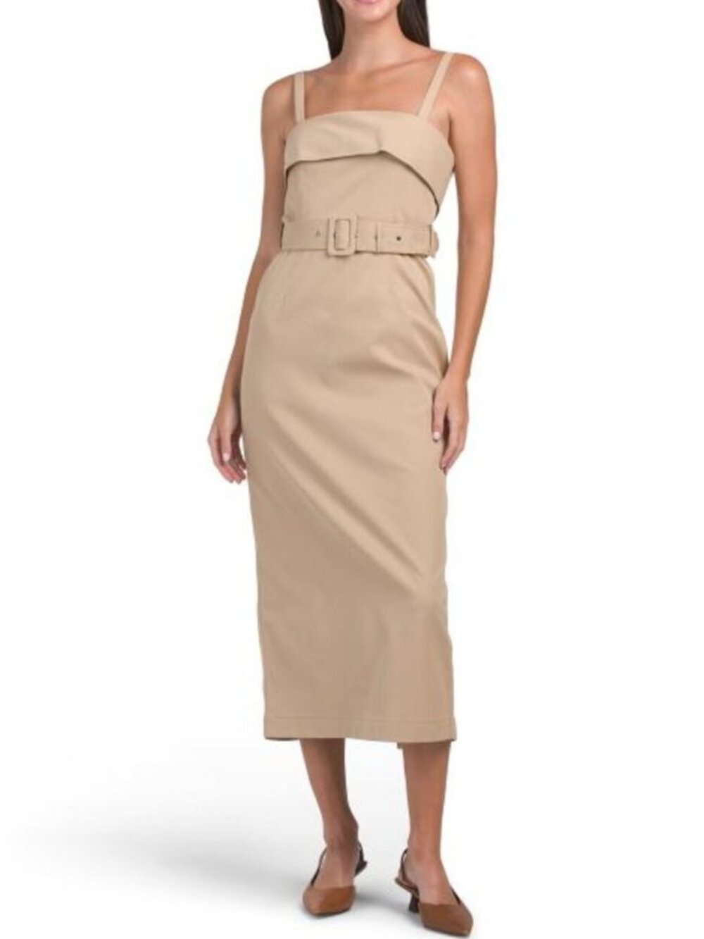 TOCCIN Raina Belted Midi Dress